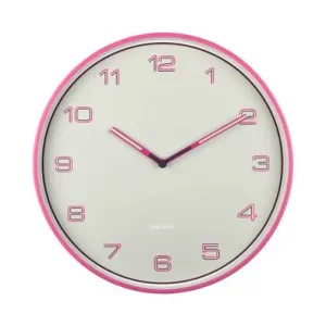 Actieprijs Karlsson Wandklok Lined Numbers - Helder Roze - Ø40cm