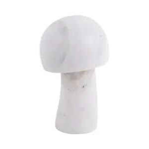 Weekendaanbieding Pt Beeld Pt - Mushroom - Paddenstoel - Marmer - Small - Wit - 7,5x7,5x14cm