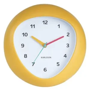 Betrouwbaar Karlsson Wandklok Funky Vibes - Helder Geel - Ø25,5cm