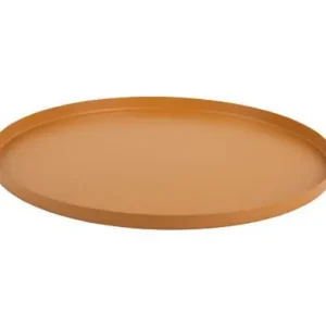 Gratis Verzending Pt Dienblad Servir Round - Medium - Decoratieve Schaal - Oker Geel - Ø35x1,5cm