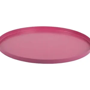 Luxe Pt Dienblad Servir Round - Medium - Decoratieve Schaal - Helder Roze - Ø35x1,5cm