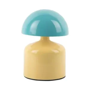 Leitmotiv Tafellamp Funky Impetu LED - Oplaadbaar - Zacht Geel - Turquoise Blauw - 10x10x15cm In De Mode