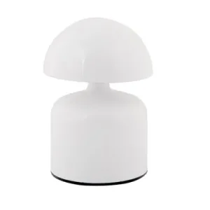 Korting Leitmotiv Tafellamp Impetu LED - Oplaadbaar - Plated - Glanzend Wit - 10x10x15cm