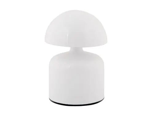 Korting Leitmotiv Tafellamp Impetu LED - Oplaadbaar - Plated - Glanzend Wit - 10x10x15cm