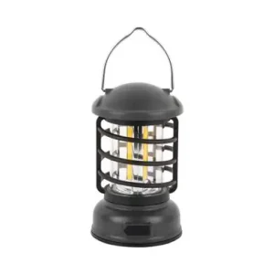 Leitmotiv Tafellamp Camping Lantern LED - Oplaadbaar - Zwart - 8,5x8,5x15cm Beperkt Aanbod