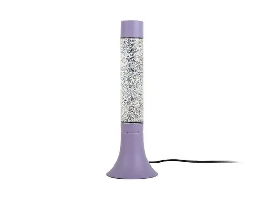 Leitmotiv Tafellamp Astro Glitter - Glitterlamp - Zacht Paars - 13x13x37,5cm Exclusief