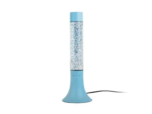 Merkproduct Leitmotiv Tafellamp Astro Glitter - Glitterlamp - Zacht Blauw - 13x13x37,5cm