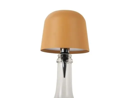 Leitmotiv Ledlamp Cone Hat LED - Oplaadbaar - Voor Op Een Fles - Oker Geel - 10x10x13cm Superprijs