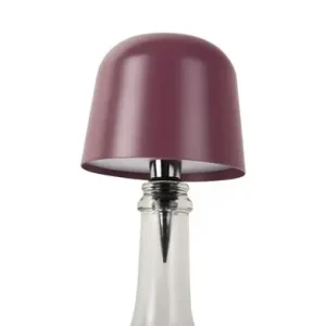 Beperkt Aanbod Leitmotiv Ledlamp Cone Hat LED - Oplaadbaar - Voor Op Een Fles - Donker Mauve Paars - 10x10x13cm
