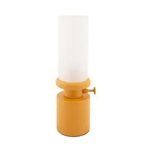 Geld-Terug-Garantie Leitmotiv Tafellamp Camp - LED - Oplaadbaar - Oker Geel - 9x7,8x29,5cm