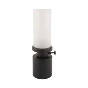 Nieuwe Collectie Leitmotiv Tafellamp Camp - LED - Oplaadbaar - Zwart - 9x7,8x29,5cm