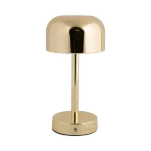 Leitmotiv Tafellamp James - LED - Oplaadbaar - Glimmend Goud - 12,5x12,5x24,5cm Tijdelijk Beschikbaar
