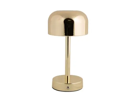 Leitmotiv Tafellamp James - LED - Oplaadbaar - Glimmend Goud - 12,5x12,5x24,5cm Tijdelijk Beschikbaar