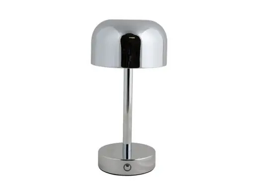 Leitmotiv Tafellamp James - LED - Oplaadbaar - Chroom - 12,5x12,5x24,5cm Korting