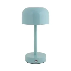 Topkwaliteit Leitmotiv Tafellamp James - LED - Oplaadbaar - Glimmend Misty Blauw - 12,5x12,5x24,5cm