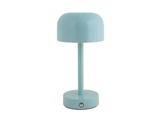 Topkwaliteit Leitmotiv Tafellamp James - LED - Oplaadbaar - Glimmend Misty Blauw - 12,5x12,5x24,5cm