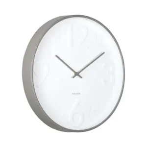 Ambachtelijk Karlsson Wandklok Ayuno - Donker Grijs - Ø40cm