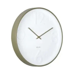 Voordeelprijs Karlsson Wandklok Ayuno - Leger Groen - Ø40cm