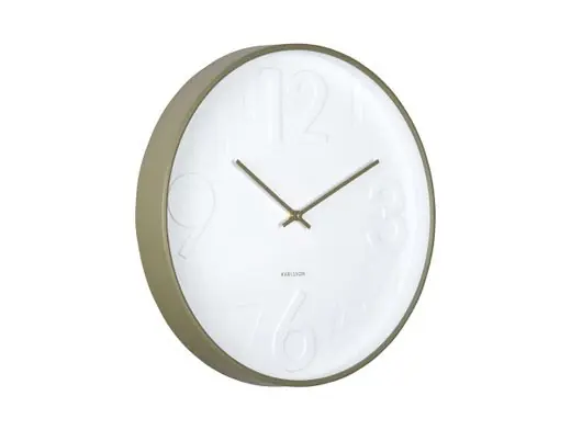 Voordeelprijs Karlsson Wandklok Ayuno - Leger Groen - Ø40cm