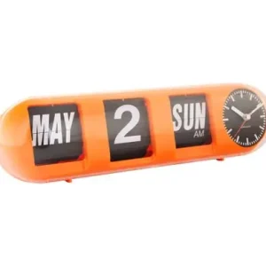 Professioneel Karlsson Wandklok Tube Flip - Wekker - Oranje - 38x10x13,5cm