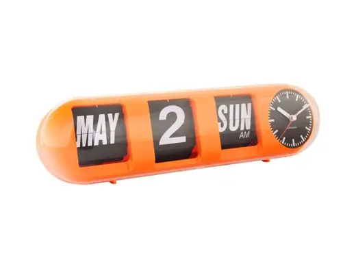 Professioneel Karlsson Wandklok Tube Flip - Wekker - Oranje - 38x10x13,5cm