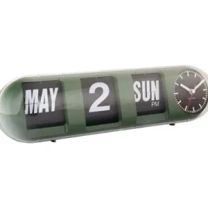 Superprijs Karlsson Wandklok Tube Flip - Wekker - Jungle Groen - 38x10x13,5cm