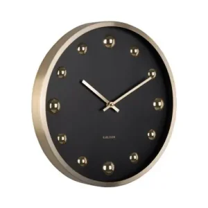 Veilige Betaling Karlsson Wandklok Shiny Dots - Zwart Met Goud - Ø35,5cm