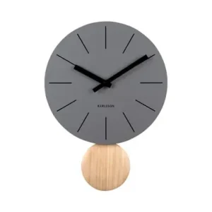 Weekendaanbieding Karlsson Wandklok Arlo Pendulum - Mat Donker Grijs - Ø30cm