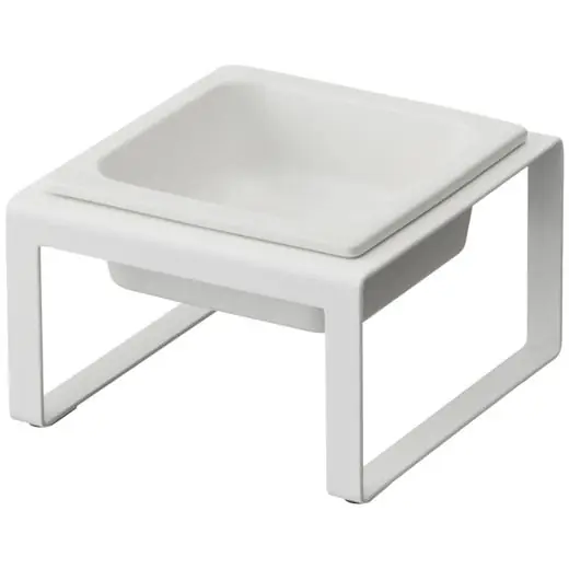 Yamazaki Voerbak Tower - Hondenvoerbak - Kattenvoerbak - Single - Wit - 15x16x10cm Nieuw Model