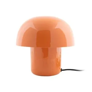 Beperkte Voorraad Leitmotiv Tafellamp Fat Mushroom - Mini - Emaille - Helder Oranje - 20x20x20cm