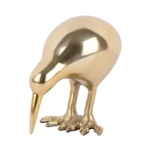 Superprijs Pt Beeld Kiwi Bird - Aluminium - Vogel - Goud - 15,5x9,5x13cm