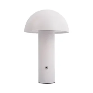 Leitmotiv Tafellamp Fuego - LED - Oplaadbaar - Mat Wit - 15x15x24,5cm Finale Uitverkoop