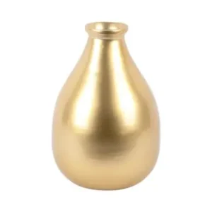 Express Levering Pt Vaas Decente - Decoratief - Bamboe Goud - Ø20x29cm