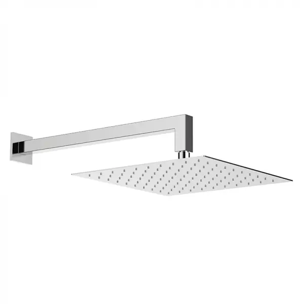 Nu Kopen Hoofddouche 20x20cm gepolijst RVS inclusief muuraansluiting