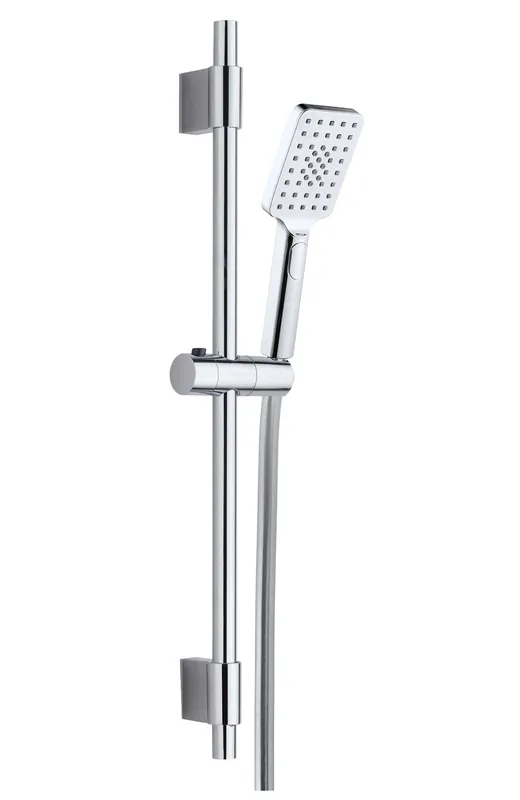 Voordeelprijs 4bathroomz® Square Douche Glijstangset – Handdouche & Doucheslang – Chroom