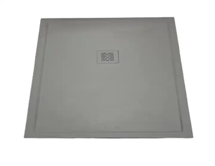 Beste Prijs Composiet douchebak met rand Stone Eco 90x90 Leisteen Betongrijs Ral7004