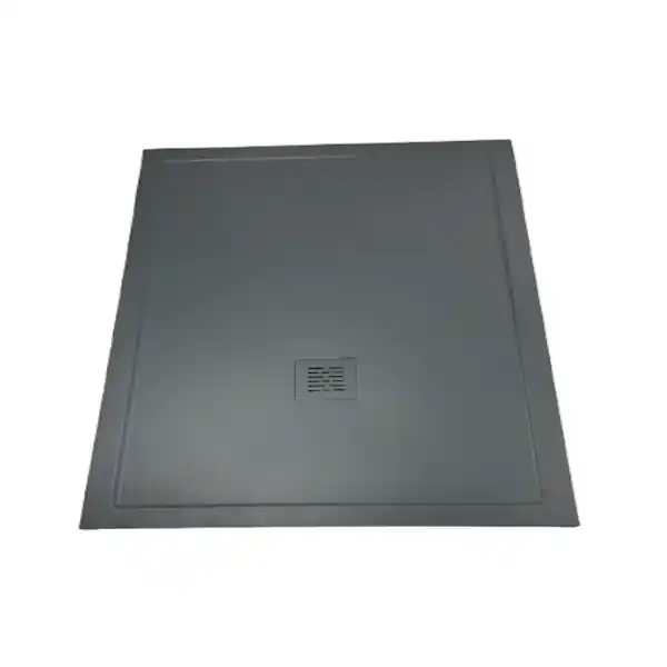 Koopje Composiet douchebak met rand Stone ECO 100x100 Leisteen cementgrijs Ral7025