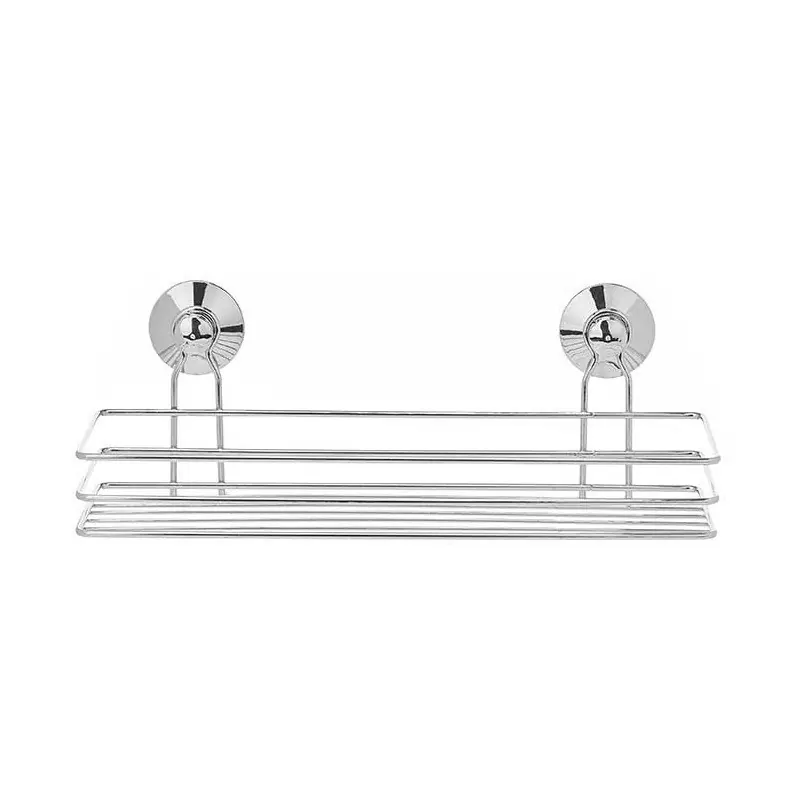 Lage Prijs Berilo douche/badkamerrekje mandje - zilver - B35 x H13 cm - rvs - Douche- en badrekjes