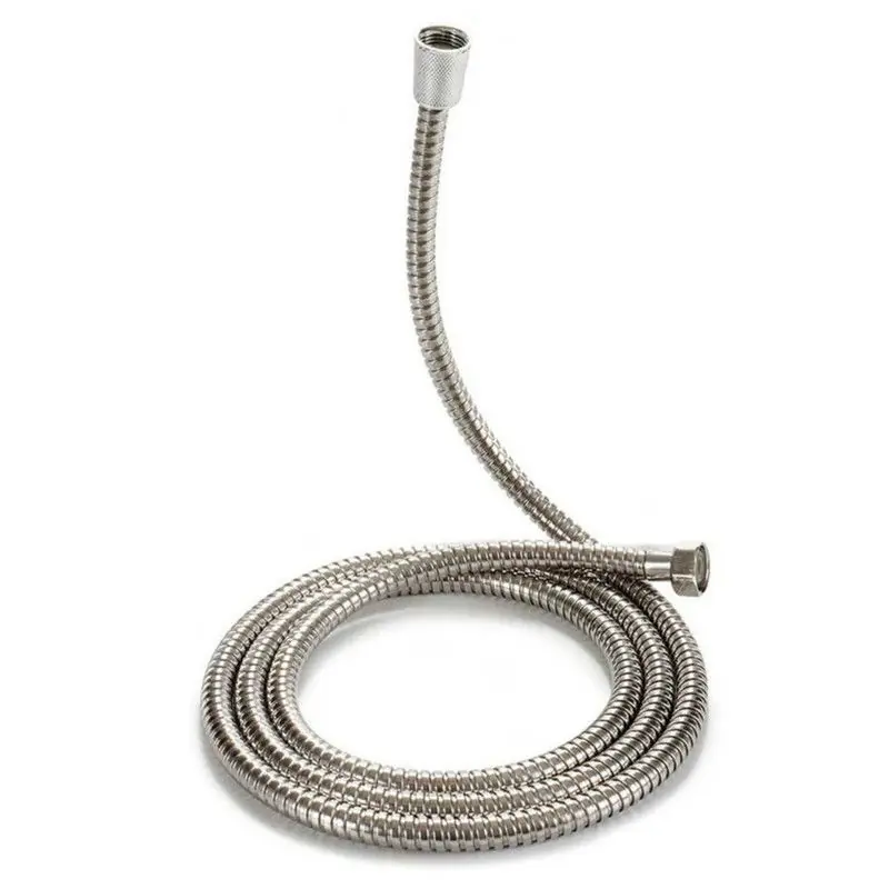 Berilo doucheslang van metaal - 200 cm - universele aansluiting - badkameraccessoires - zilver - Doucheslangen Premium