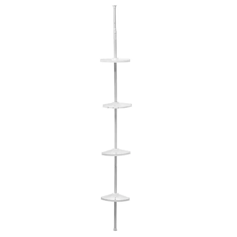 Beste Prijs 5Five Doucherek - telescopische stang - 4-laags - 200 tot 250 cm - Douche- en badrekjes