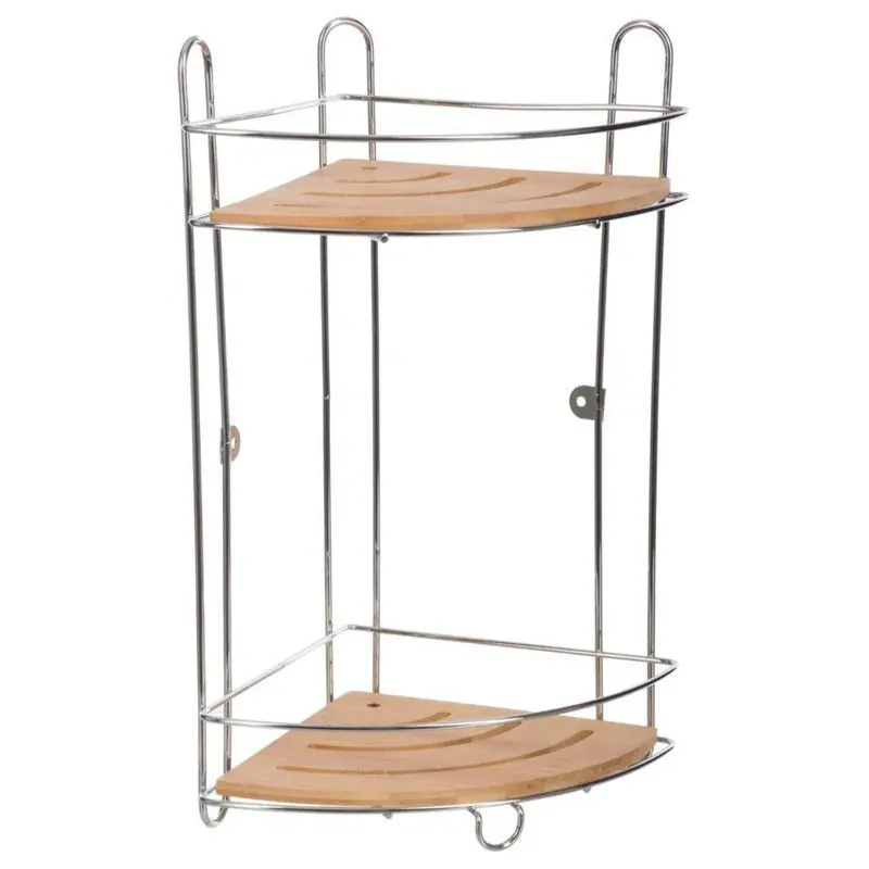 Weekendaanbieding 5five Doucherekje - metaal - 3 laags - 20 x 20 x 40 cm - Douche- en badrekjes
