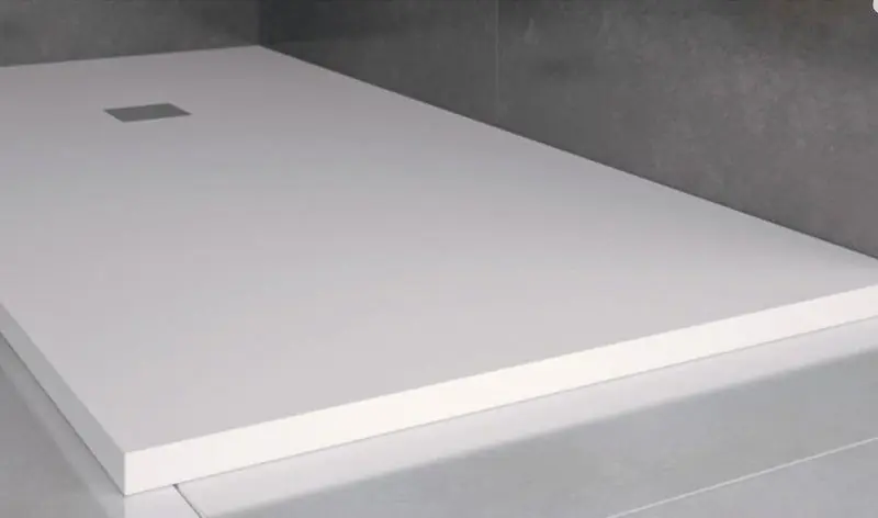 Weekendaanbieding Composiet douchebak Solid Eco 80x100cm wit structuur egaal