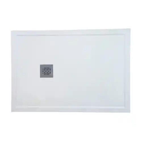 Nieuw Composiet douchebak met rand Stone ECO 85x125cm Egaal Wit RAL9003