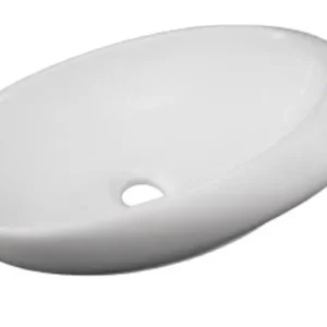 Keramische ovale opbouw waskom Life 49x30cm wit Direct Beschikbaar