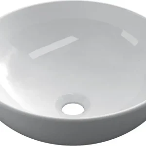 Keramische ronde opbouw waskom Bola Fino ?40cm wit Hoge Kwaliteit