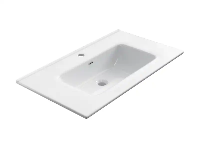 Keramische wastafel Milan 61x39cm wit Op = Op