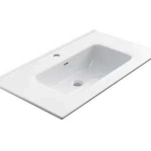 Bestel Nu Keramische wastafel Milan 81x39cm wit