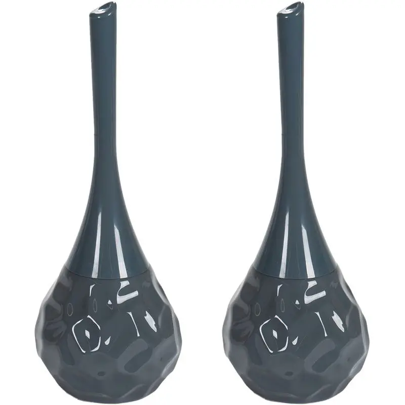 Must-Have 2x Stuks Toiletborstels/wc-borstels van keramiek - grijs - afsluitbaar - Toiletborstels