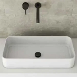 Solid Surface opbouw waskom Toledo 60x30cm mat wit Fabrieksprijs