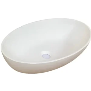 Solid Surface opbouw waskom Madrid 54,5x34cm mat wit Laatste Versie
